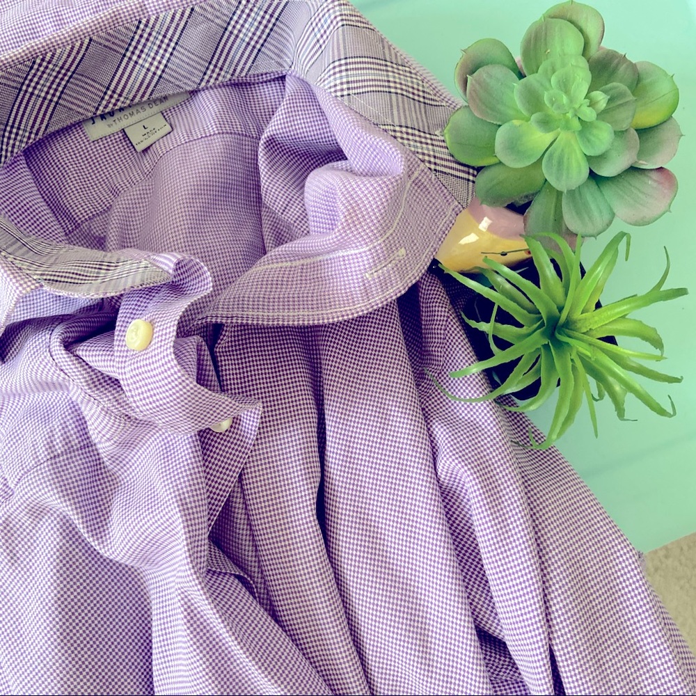 Purple button shirt